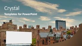  Presentation with space - Beautiful slides featuring nyc-view-with-blank-billboard backdrop and a ocean colored foreground