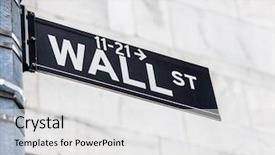  Presentation with new york city - Slide set consisting of nyse - wall street sign in new background and a white colored foreground