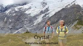  Presentation with lonely man new zealand tourists - Slide deck enhanced with nz - new zealand backpackers tramping background and a coral colored foreground