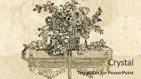  Presentation with floral - Cool new slide deck with o e e - floral decoratif pattern - old backdrop and a  colored foreground