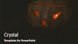  Presentation with newspaper headlines close up - Colorful theme enhanced with o lantern glowing in darkroom backdrop and a black colored foreground