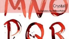  Presentation with alphabet - Presentation theme having o m - grunge alphabet m-r background and a coral colored foreground