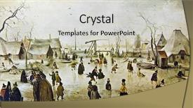  Presentation with reproduction - Presentation theme featuring o m - hendrick avercamp 1585 - 1634 background and a  colored foreground