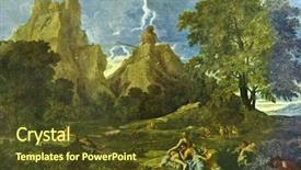  Presentation with reproduction - Presentation theme with o m - nicolas poussin 1594-1665 heroic landscape background and a  colored foreground