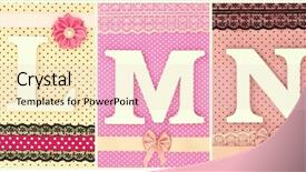  Presentation with wooden english letters alphabet - Slides having o m - wooden letters k l m background and a lemonade colored foreground