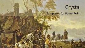  Presentation with reproduction - PPT theme enhanced with o m - wouverman calico horse background and a  colored foreground