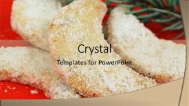  Presentation with cookies christmas - PPT theme featuring o x - detail o christmas cookies background and a soft green colored foreground