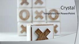  Presentation with tic tac toe - Presentation design having o x - game of tic tac toe background and a  colored foreground