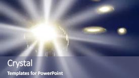  Presentation with ufo - Slides featuring o x - ufo at night with bright background and a ocean colored foreground