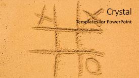  Presentation with game - Colorful presentation enhanced with o x - x and o game backdrop and a  colored foreground