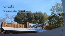  Presentation with restaurant family - Colorful PPT theme enhanced with oak-glen-california-10-oct backdrop and a light blue colored foreground