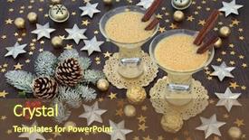  Presentation with star gold - Cool new theme with oak table background festive theme backdrop and a tawny brown colored foreground