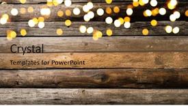  Presentation with vintage christmas - Slide deck featuring oak tree - decorative light baubles on christmas background and a coral colored foreground