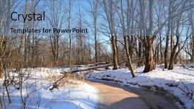  Presentation with oak - Slide deck consisting of oak wood on river coast background and a teal colored foreground