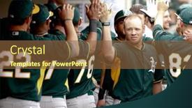  Presentation with homerun - Amazing presentation theme having oakland-athletics-infielder-brandon-moss backdrop and a tawny brown colored foreground