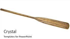  Presentation with wooden - Colorful presentation theme enhanced with oars - old wooden weathered paddle oar backdrop and a white colored foreground