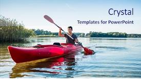  Presentation with lake sebu philippines - Theme featuring oars - portrait of man kayaking background and a sky blue colored foreground