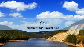  Presentation with dam - Colorful PPT theme enhanced with oasa dam lake romania europe backdrop and a light blue colored foreground
