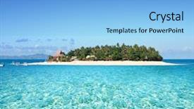  Presentation with amazing - Audience pleasing PPT theme consisting of oasis - amazing fiji island and clear backdrop and a light blue colored foreground