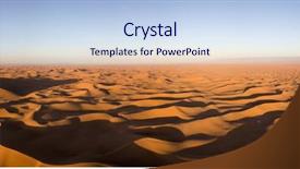  Presentation with landscape desert - Presentation design featuring oasis - beatiful aerial panorama landscape background and a light blue colored foreground