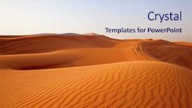  Presentation with oasis - Amazing slides having oasis - red sand arabian desert near backdrop and a sky blue colored foreground