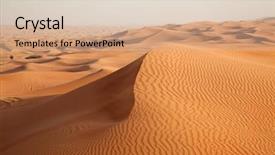  Presentation with arab - PPT theme enhanced with oasis - red sand arabian desert near background and a soft green colored foreground