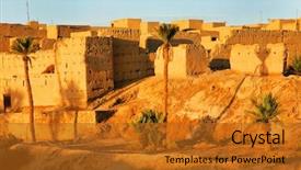  Presentation with mirage - Beautiful slides featuring mirage - moroccan kasbah backdrop and a gold colored foreground