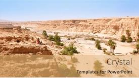  Presentation with landscape desert - Theme having oasis-desert-in-morocco-happy background and a  colored foreground
