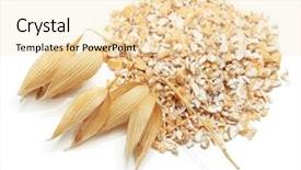  Presentation with oat - Amazing theme having oat ears of grain backdrop and a lemonade colored foreground