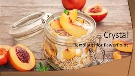  Presentation with oat - Presentation theme featuring oat flakes and fresh peach background and a  colored foreground