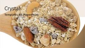  Presentation with fiber foods - Presentation design consisting of oat flakes and healthy fiber background and a coral colored foreground