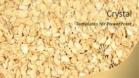  Presentation with oat - Colorful slides enhanced with oat-flakes-texture-of-close backdrop and a blonde colored foreground
