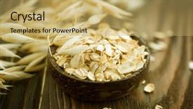  Presentation with oat - Slide deck consisting of oat flakes background and a yellow colored foreground