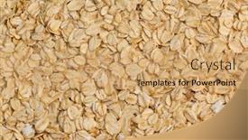 Presentation with oat meal - Colorful PPT theme enhanced with oat-meal-texture-abstract-background backdrop and a coral colored foreground