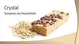  Presentation with protein bar - Slide deck having oat protein bar and oat background and a white colored foreground