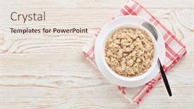  Presentation with white healthy food - Presentation theme consisting of white bowl on light background and a lemonade colored foreground