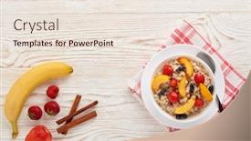  Presentation with vegetarian - Cool new slide set with white bowl on light backdrop and a lemonade colored foreground