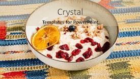  Presentation with berries - Slide deck having oatmeal-porridge-with-fresh-berries background and a lemonade colored foreground