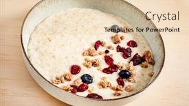  Presentation with berries - Slides having oatmeal-porridge-with-fresh-berries background and a lemonade colored foreground