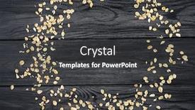  Presentation with element - Amazing slide deck having oatmeal scattered in a circle on a wooden textured background element for design food concept backdrop and a dark gray colored foreground