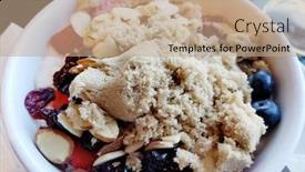  Presentation with sugar - Cool new presentation theme with oatmeal-with-fruit-and-nuts backdrop and a coral colored foreground