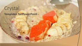  Presentation with rustic - Beautiful PPT layouts featuring oatmeal-with-fruit-in-nice backdrop and a lemonade colored foreground