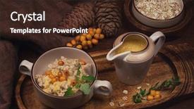  Presentation with butter - PPT layouts having oatmeal with sea buckthorn butter background and a wine colored foreground