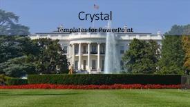  Presentation with white house - Beautiful slide set featuring president obama - white house - washington dc backdrop and a light blue colored foreground