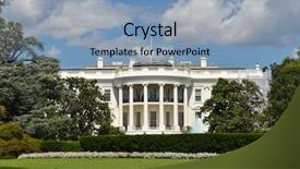  Presentation with president - Cool new presentation design with president obama - white house - washington dc backdrop and a light blue colored foreground