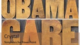  Presentation with wood - Presentation design featuring obama care - obamacare typography - isolated word background and a coral colored foreground