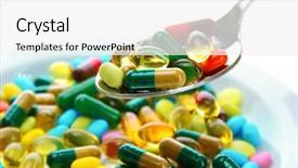  Presentation with obesity - Colorful presentation theme enhanced with obesity drugs - colorful capsules and pills backdrop and a  colored foreground