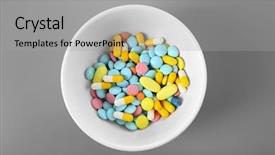  Presentation with diet - Beautiful PPT theme featuring obesity drugs - diet concept bowl with colorful backdrop and a light gray colored foreground