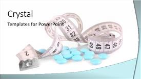  Presentation with diet - Amazing PPT theme having obesity drugs - diet concept measuring tape backdrop and a  colored foreground