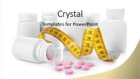 Presentation with diet low carb concept healthy - PPT layouts having obesity drugs - diet concept measuring tape background and a  colored foreground